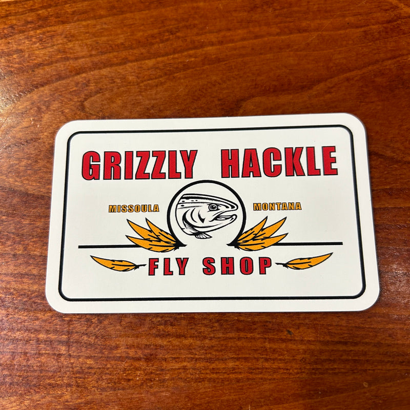 Grizzly Hackle Stickers- Feathered Friends