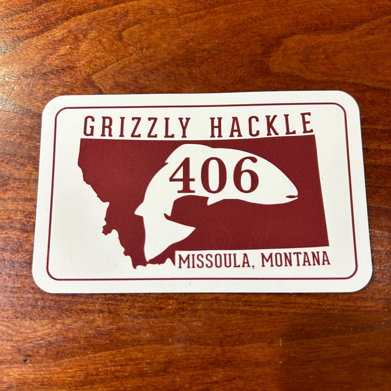 Grizzly Hackle Stickers- 406