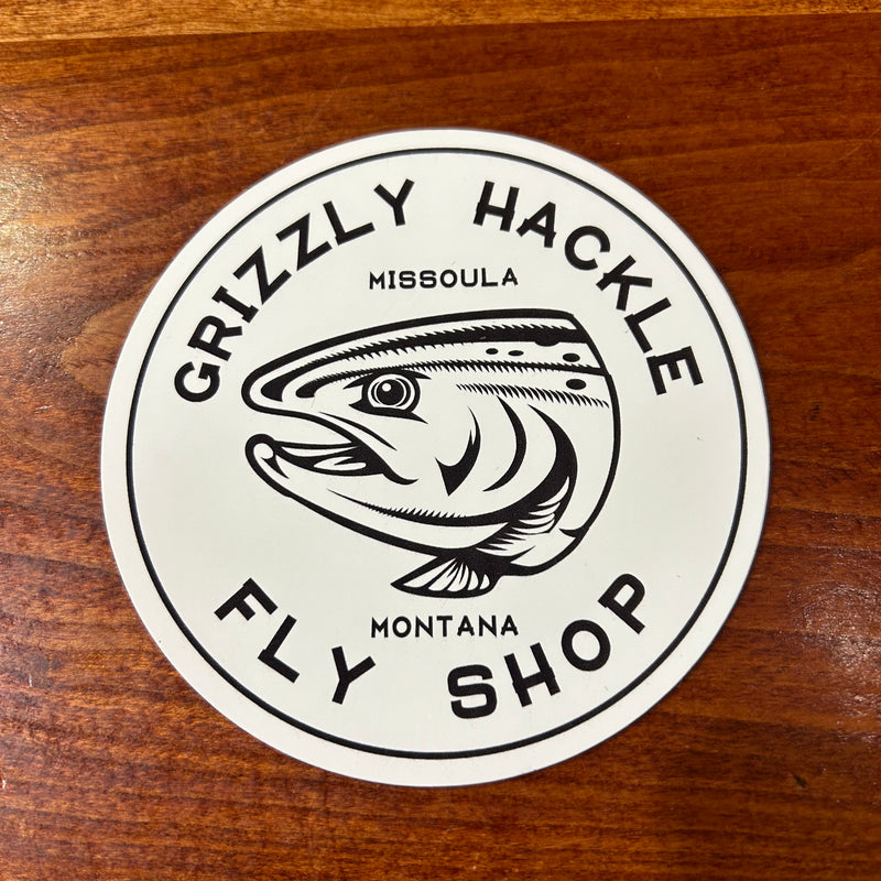 Grizzly Hackle Stickers- Circle Fish