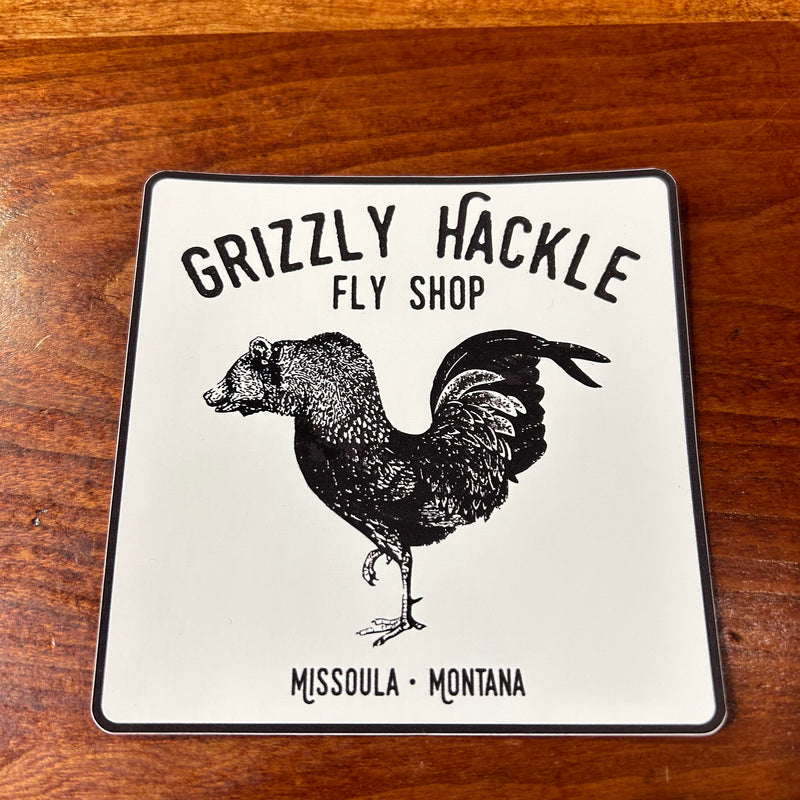 Grizzly Hackle Stickers- Grizzly Chicken