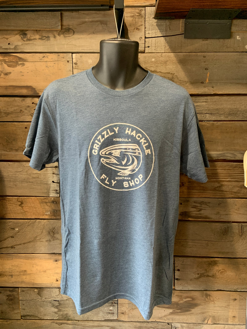 Grizzly Hackle Vintage Circle Fish Tri-Blend T-Shirt