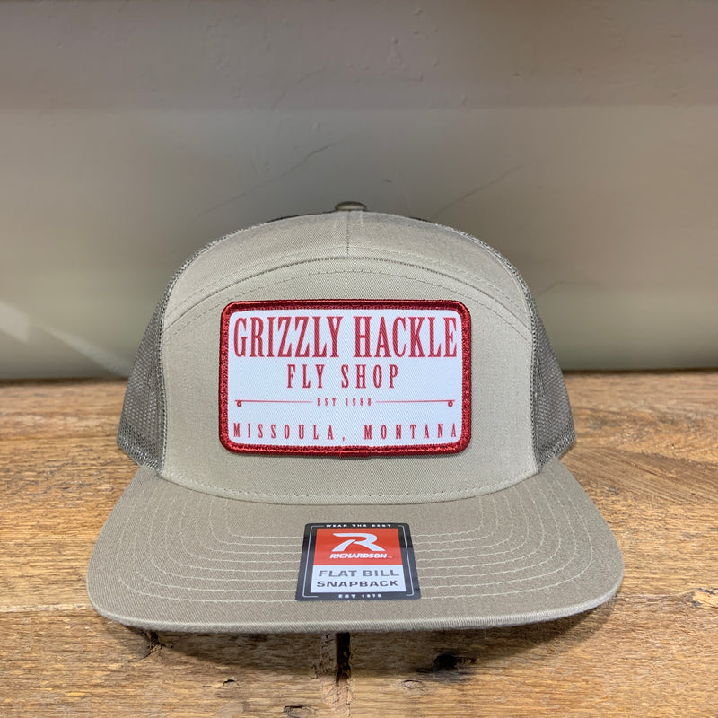 Grizzly Hackle Patch 7-Panel Hat