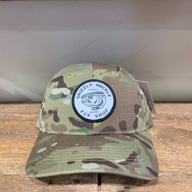 Grizzly Hackle Hunting Camp Camo Dad Hat