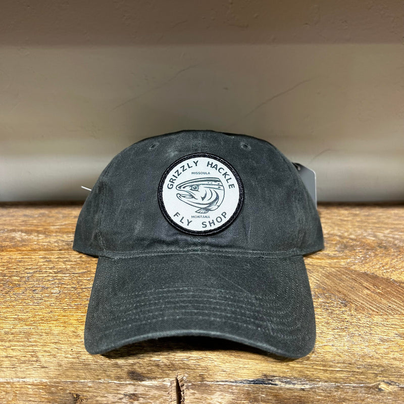 Grizzly Hackle Waxed Canvas Hat- Circle Fish